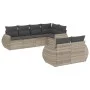 Garden sofa set 7 pieces with light gray PE rattan cushions by , Garden sets - Ref: Foro24-3253949, Price: 567,72 €, Discount: %