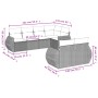 Garden sofa set 7 pieces with light gray PE rattan cushions by , Garden sets - Ref: Foro24-3253949, Price: 556,71 €, Discount: %