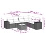 Garden sofa set 7 pieces with light gray PE rattan cushions by , Garden sets - Ref: Foro24-3254959, Price: 478,54 €, Discount: %