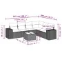 Garden sofa set 7 pieces with light gray PE rattan cushions by , Garden sets - Ref: Foro24-3254959, Price: 496,57 €, Discount: %