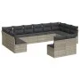 Gartensofagarnitur 12-teilig mit grauen Polstern aus synthetischem Rattan von , Gartensets - Ref: Foro24-3250211, Preis: 823,...