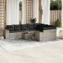 Set of 10-piece garden sofas with light gray synthetic rattan cushions by , Garden sets - Ref: Foro24-3223051, Price: 690,41 ...