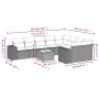 Set of 10-piece garden sofas with light gray synthetic rattan cushions by , Garden sets - Ref: Foro24-3223051, Price: 690,41 ...