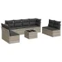 Gartenmöbel-Set 9-teilig mit Kissen aus hellem grauem Kunst-Rattan. von , Gartensets - Ref: Foro24-3249301, Preis: 600,00 €, ...