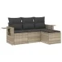 Garden sofa set 4 pieces with gray synthetic rattan cushions by , Garden sets - Ref: Foro24-3220071, Price: 270,11 €, Discoun...