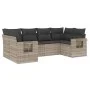 Set de sofás de jardín 6 pzas y cojines ratán sintético gris de , Conjuntos de jardín - Ref: Foro24-3220581, Precio: 438,07 €...