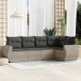 Garden sofa set and cushions 5 pieces light gray synthetic rattan by , Garden sets - Ref: Foro24-3221331, Price: 383,28 €, Di...