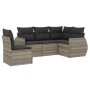 Garden sofa set and cushions 5 pieces light gray synthetic rattan by , Garden sets - Ref: Foro24-3221371, Price: 356,74 €, Di...