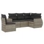 Garden sofa set and cushions 5 pieces light gray synthetic rattan by , Garden sets - Ref: Foro24-3221371, Price: 383,28 €, Di...