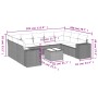 Gartensofa-Set, 10-teilig, mit Kissen, aus hellem grauen Kunststoff-Rattan. von , Gartensets - Ref: Foro24-3223011, Preis: 67...