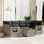 Garden sofa set 7 pieces with light gray PE rattan cushions by , Garden sets - Ref: Foro24-3219921, Price: 490,21 €, Discount: %