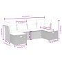 Gartensofagarnitur 6-teilig mit grauen Polstern aus synthetischem Rattan von , Gartensets - Ref: Foro24-3263238, Preis: 366,8...