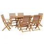 Set de comedor de jardín 7 pzas tela madera maciza gris taupe de , Conjuntos de jardín - Ref: Foro24-3281714, Precio: 518,82 ...