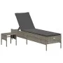 Set of 3-piece synthetic rattan sun loungers with gray cushions by , Loungers - Ref: Foro24-3284265, Price: 295,03 €, Discoun...