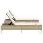 Set of 3-piece synthetic rattan sun loungers with beige cushions by , Loungers - Ref: Foro24-3284267, Price: 315,93 €, Discou...