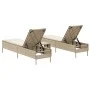 Liegewagen-Set mit 3-teiligem Kissen aus synthetischem Rattan in Beige. von , Liegen - Ref: Foro24-3284267, Preis: 315,93 €, ...