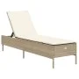 Set of 3-piece synthetic rattan sun loungers with beige cushions by , Loungers - Ref: Foro24-3284267, Price: 315,93 €, Discou...