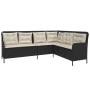 L-förmiges Gartensofa mit schwarzen Kissen aus synthetischem Rattan von , Outdoor-Sofas - Ref: Foro24-369000, Preis: 353,94 €...