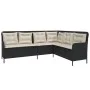 L-shaped garden sofa with black synthetic rattan cushions by , Outdoor sofas - Ref: Foro24-369000, Price: 348,69 €, Discount: %