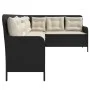L-shaped garden sofa with black synthetic rattan cushions by , Outdoor sofas - Ref: Foro24-369000, Price: 348,69 €, Discount: %