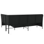 L-förmiges Gartensofa mit schwarzen Kissen aus synthetischem Rattan von , Outdoor-Sofas - Ref: Foro24-369000, Preis: 353,94 €...