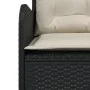 L-shaped garden sofa with black synthetic rattan cushions by , Outdoor sofas - Ref: Foro24-369000, Price: 348,69 €, Discount: %