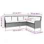 L-shaped garden sofa with black synthetic rattan cushions by , Outdoor sofas - Ref: Foro24-369000, Price: 348,69 €, Discount: %