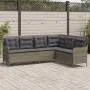 L-shaped garden sofa with gray synthetic rattan cushions by , Outdoor sofas - Ref: Foro24-369002, Price: 355,21 €, Discount: %