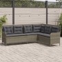 Sofá de jardín en forma de L con cojines ratán sintético gris de , Sofás de exterior - Ref: Foro24-369002, Precio: 364,68 €, ...