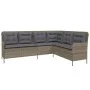 L-shaped garden sofa with gray synthetic rattan cushions by , Outdoor sofas - Ref: Foro24-369002, Price: 355,21 €, Discount: %