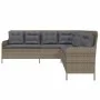 L-shaped garden sofa with gray synthetic rattan cushions by , Outdoor sofas - Ref: Foro24-369002, Price: 355,21 €, Discount: %