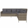 Sofá de jardín en forma de L con cojines ratán sintético gris de , Sofás de exterior - Ref: Foro24-369002, Precio: 364,68 €, ...