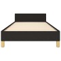 Estructura de cama sin colchón tela negro 80x200 cm
