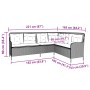 Gartensofa in L-Form mit grauen Kissen aus synthetischem Rattan. von , Outdoor-Sofas - Ref: Foro24-369002, Preis: 325,54 €, R...