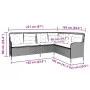 L-shaped garden sofa with gray synthetic rattan cushions by , Outdoor sofas - Ref: Foro24-369002, Price: 355,21 €, Discount: %