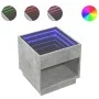 Bedside table with Infinity LED gray concrete 50x50x50 cm by , Nightstands - Ref: Foro24-3284087, Price: 82,07 €, Discount: %
