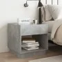 Bedside table with Infinity LED gray concrete 50x50x50 cm by , Nightstands - Ref: Foro24-3284087, Price: 82,07 €, Discount: %