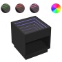 Nachttisch mit Infinity LED in Schwarz 50x50x50 cm von , Nachttische - Ref: Foro24-3284085, Preis: 88,44 €, Rabatt: %