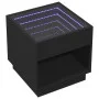 Mesita de noche con Infinity LED negra 50x50x50 cm de , Mesitas de noche - Ref: Foro24-3284085, Precio: 87,16 €, Descuento: %