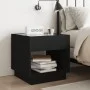 Mesita de noche con Infinity LED negra 50x50x50 cm de , Mesitas de noche - Ref: Foro24-3284085, Precio: 87,16 €, Descuento: %