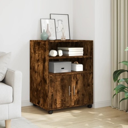 Rollschrank aus geräucherter Eichen-Ingenieurholz 60x48x81 cm von , Aktenschränke - Ref: Foro24-853168, Preis: 84,76 €, Rabat...