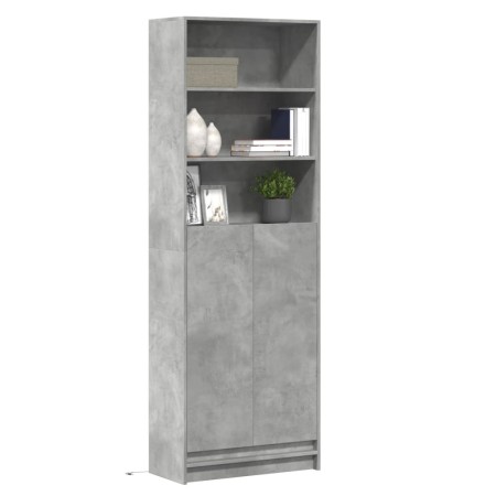 Sideboard mit LED-Beleuchtung, Holzoptik in Grau-Beton, 69x32,5x200 cm. von , Sideboards - Ref: Foro24-3307908, Preis: 128,39...