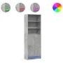 Sideboard with LED in gray concrete engineered wood 69x32.5x200 cm by , Sideboards - Ref: Foro24-3307908, Price: 126,78 €, Di...