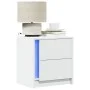 Nachttische mit LED-Lichtern 2 Stück weißes Ingenieurholz von , Nachttische - Ref: Foro24-852048, Preis: 88,73 €, Rabatt: %