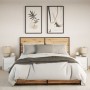 Bedside tables with LED lights 2 units white engineered wood by , Nightstands - Ref: Foro24-852048, Price: 89,92 €, Discount: %
