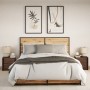 Bedside tables with LED lights 2 units engineered wood oak brown by , Nightstands - Ref: Foro24-852060, Price: 104,37 €, Disc...