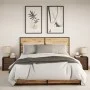 Nachttische mit LED-Lichtern, 2 Stück, aus Eichenholz in Braun. von , Nachttische - Ref: Foro24-852060, Preis: 102,86 €, Raba...