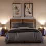 Nachttische mit LED-Lichtern, 2 Stück, aus Eichenholz in Braun. von , Nachttische - Ref: Foro24-852060, Preis: 104,47 €, Raba...