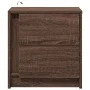 Bedside tables with LED lights 2 units engineered wood oak brown by , Nightstands - Ref: Foro24-852060, Price: 102,87 €, Disc...
