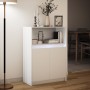 Sideboard mit LED-Beleuchtung aus weißem Ingenieurholz 72x34x100 cm von , Sideboards - Ref: Foro24-852159, Preis: 82,13 €, Ra...
